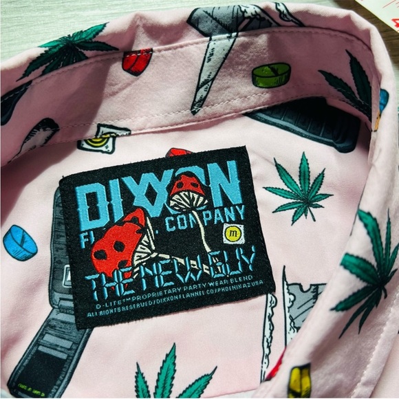 DIXON NEW GUY PARTY Pink SHIRT Size Medium - Picture 5 of 14
